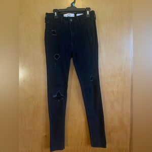 Hollister Black Skinny Distressed Jeans